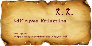 Könyves Krisztina névjegykártya