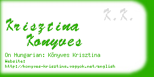 krisztina konyves business card